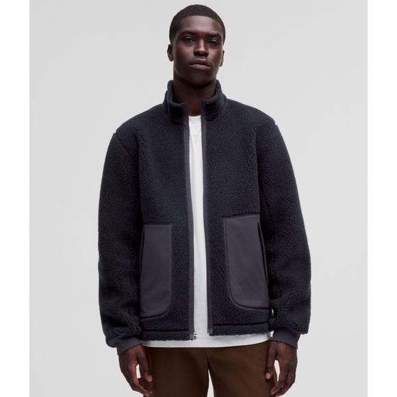 lululemon athletica Other - Lululemon Men’s High Pile Fleece Full-Zip Jacket in Black Night XL NWT